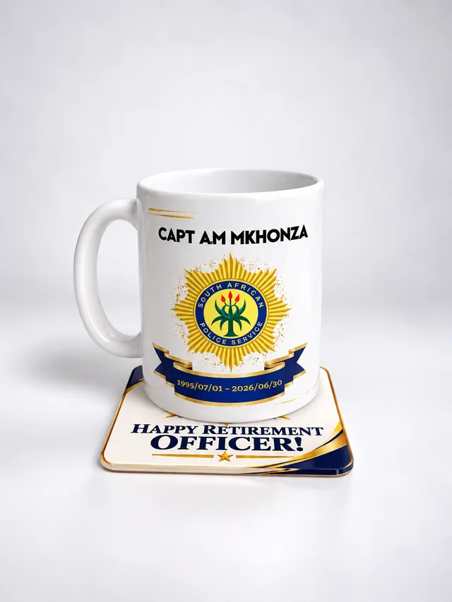 Corporate Retirement Mug & Coaster Set